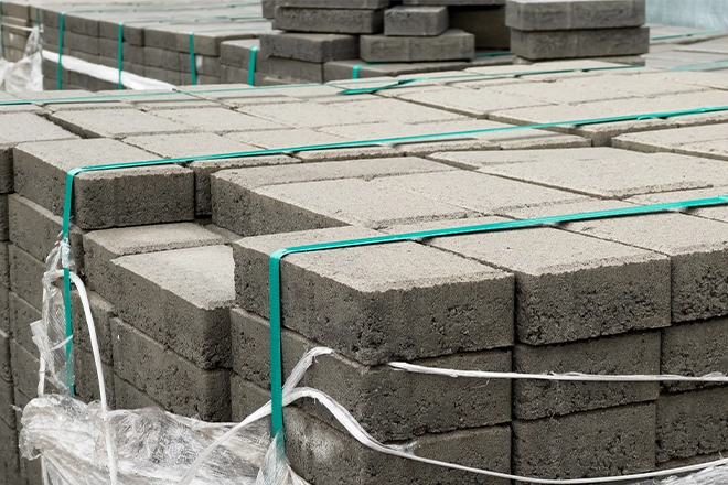 Stack of hardscape materials
