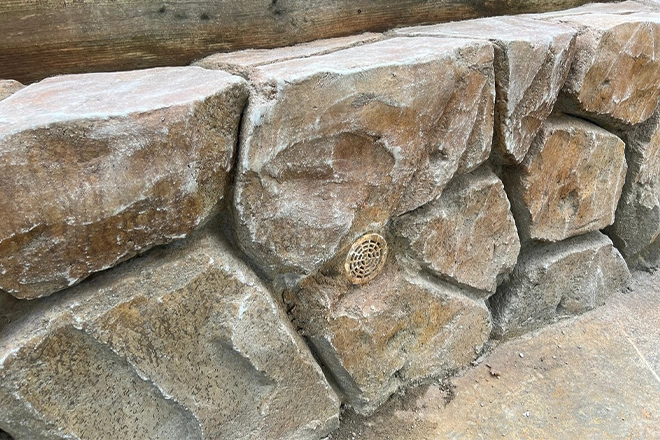 How to build a retaining wall properly like this one with a drain How to build a retaining wall properly like this one with a drain