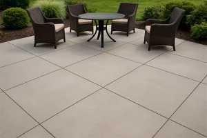ChatGPT Image of a concrete patio using concrete slabs