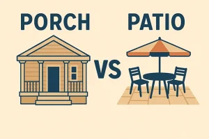 ChatGPT Image of a porch vs patio